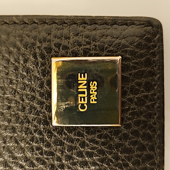 Celine Ultra Thin Pebbles Leather Wallet in Dark Green, Clean EUC - Picture 13 of 13